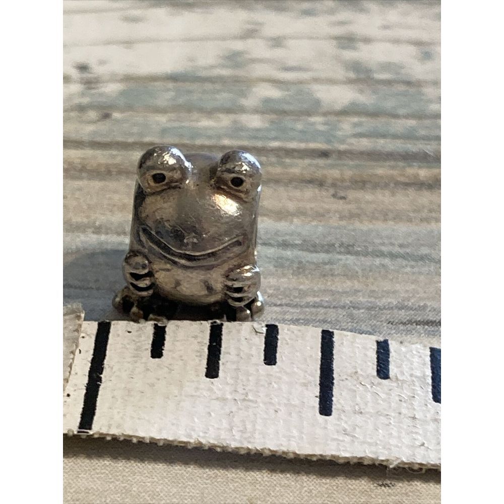 Authentic PANDORA Sterling Silver Frog Charm 925 ALE Retired - Picture 6 of 6